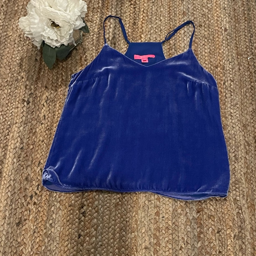 Lily Pulitzer velvet racer back tank